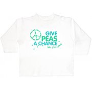 Give Peas A Chance Baby Longsleeved Tee (Kitten White)